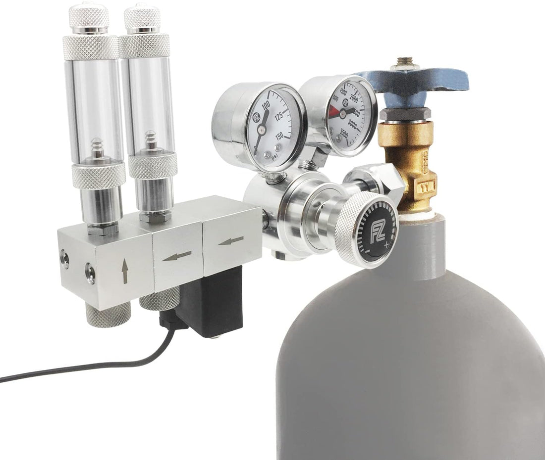 FZONE Pro Dual Stage Aquarium CO2 Regulator CGA320 for Aquarium Plant
