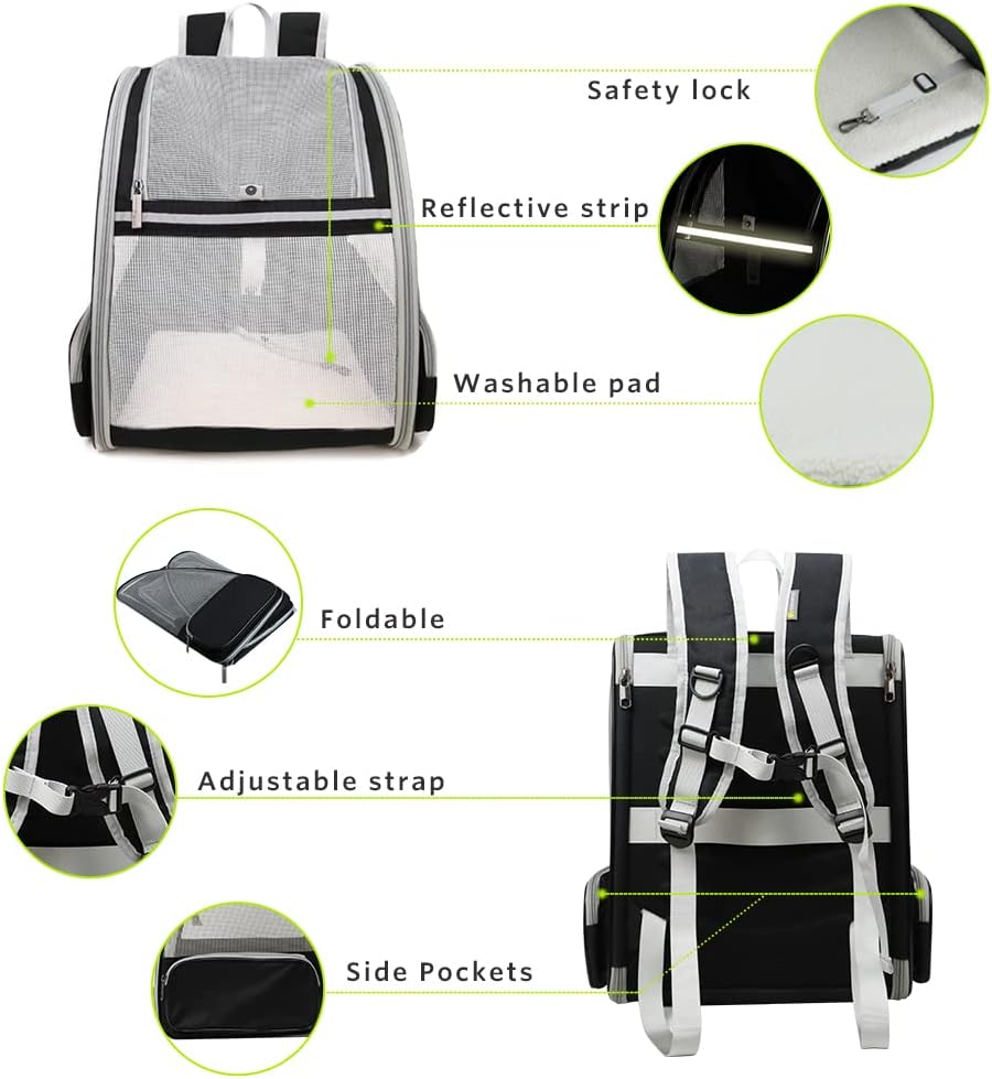 Texsens Innovative Traveler Bubble Backpack Pet Carriers for Cats
