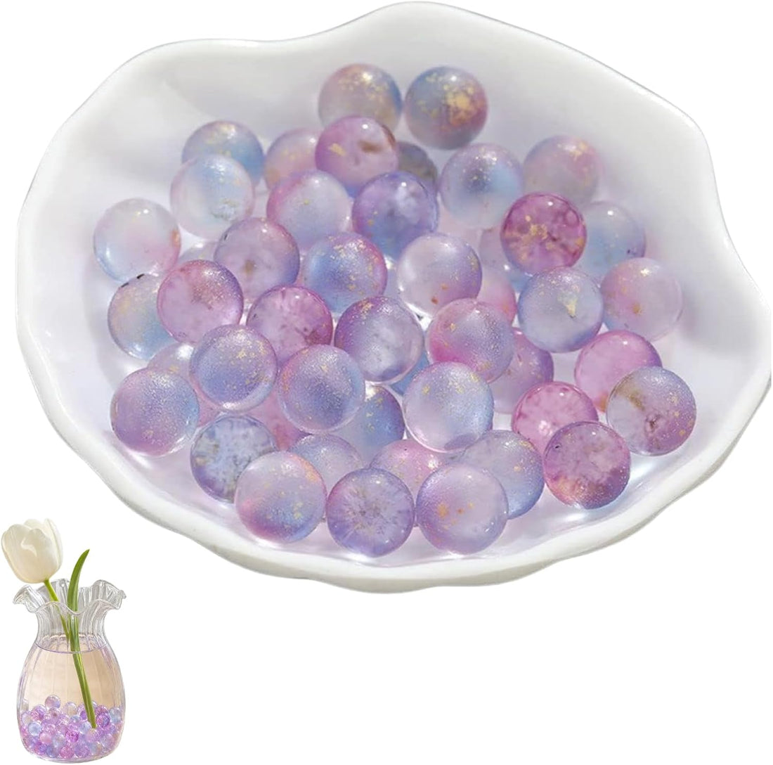 10 Pcs Purple Glass Marbles 12mm for Vase and Aquarium Decor 