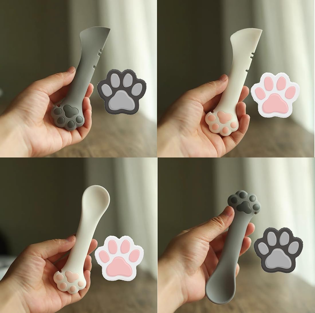 Joyinjojo 2 Pack Dog Cat Food Spoon Spatula