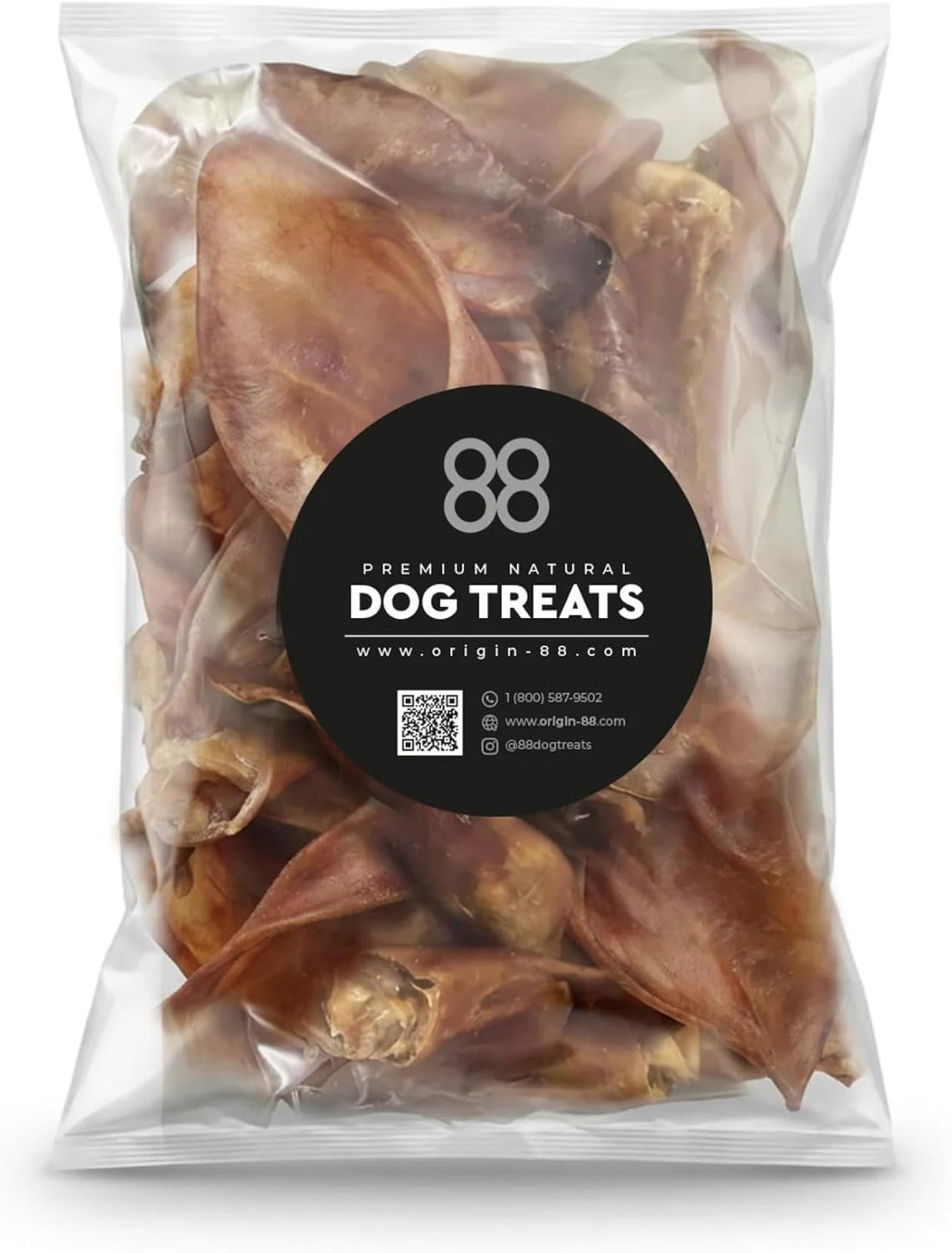 Whole Pig Ears for Dogs, 25-Pack