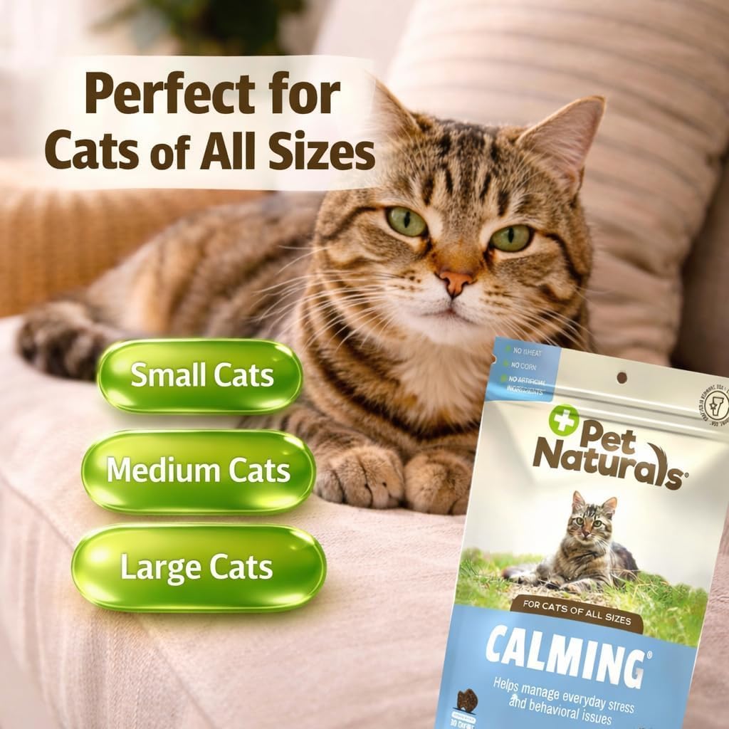 Pet Naturals Calming Chews for Cats, Chicken Flavor, 30 Count