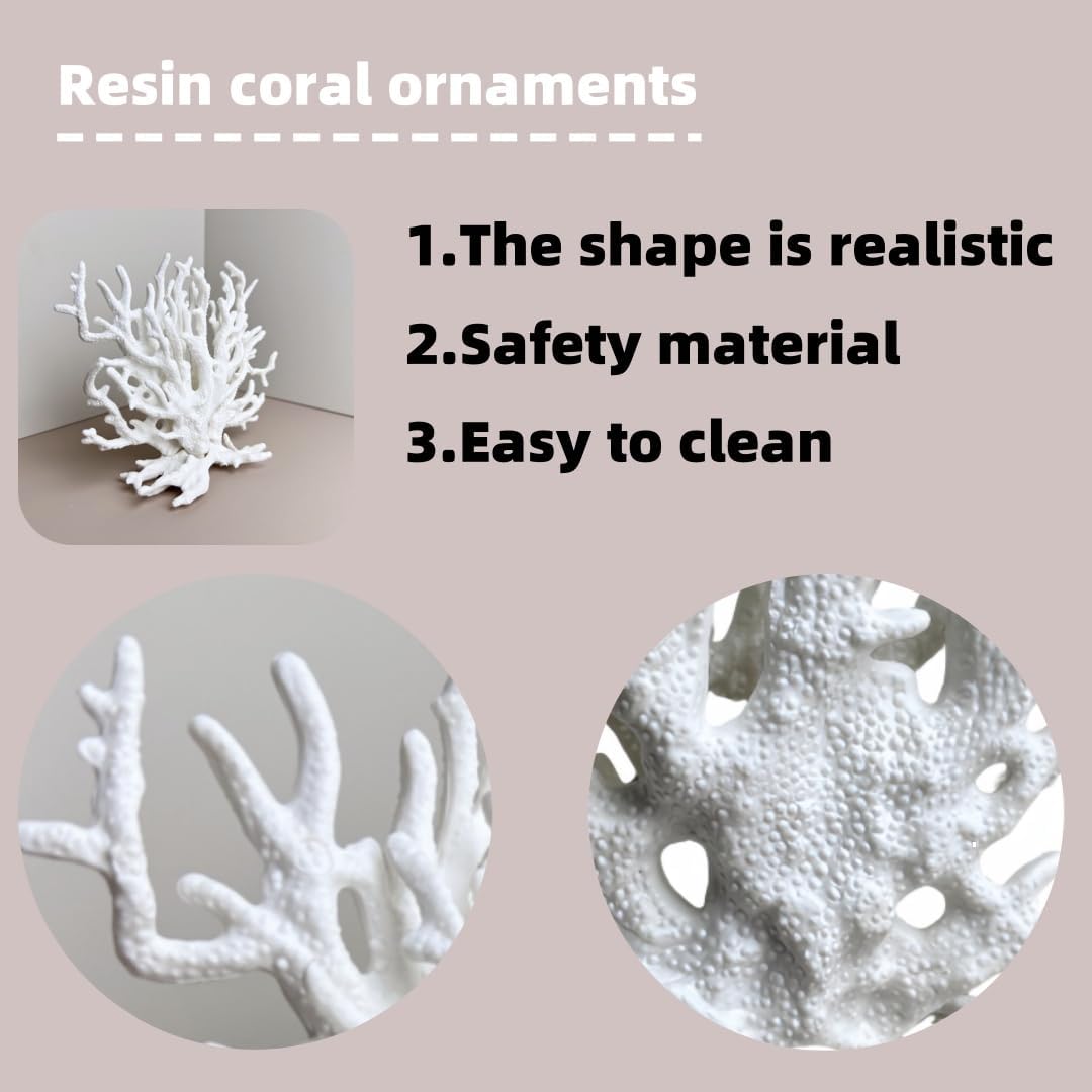 White Aquarium Coral Fish Tank Decorations Aquarium Landscape