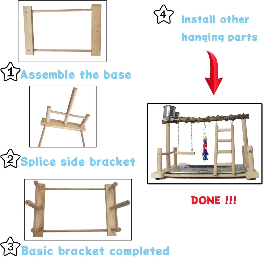 kathson Bird Playground,Parrots Play Gym,Parakeet Play Stand