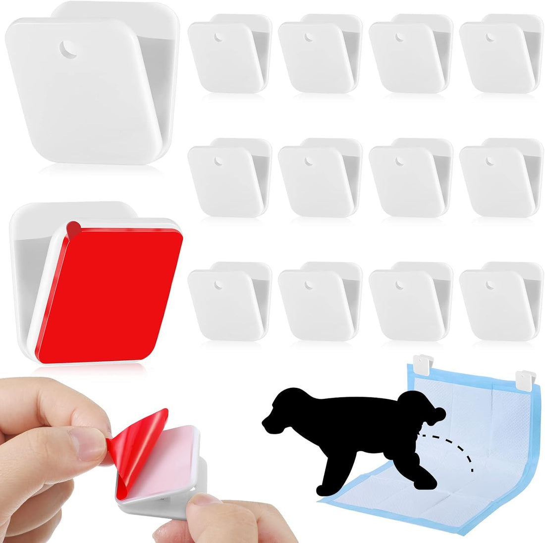 Yalikop 12 Pcs Wall Pee Pad Holder Dog Potty Training Pad