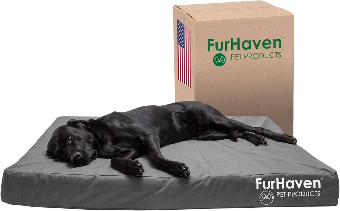 Furhaven Water-Resistant Orthopedic Dog Bed for Medium/Small Dogs w/
