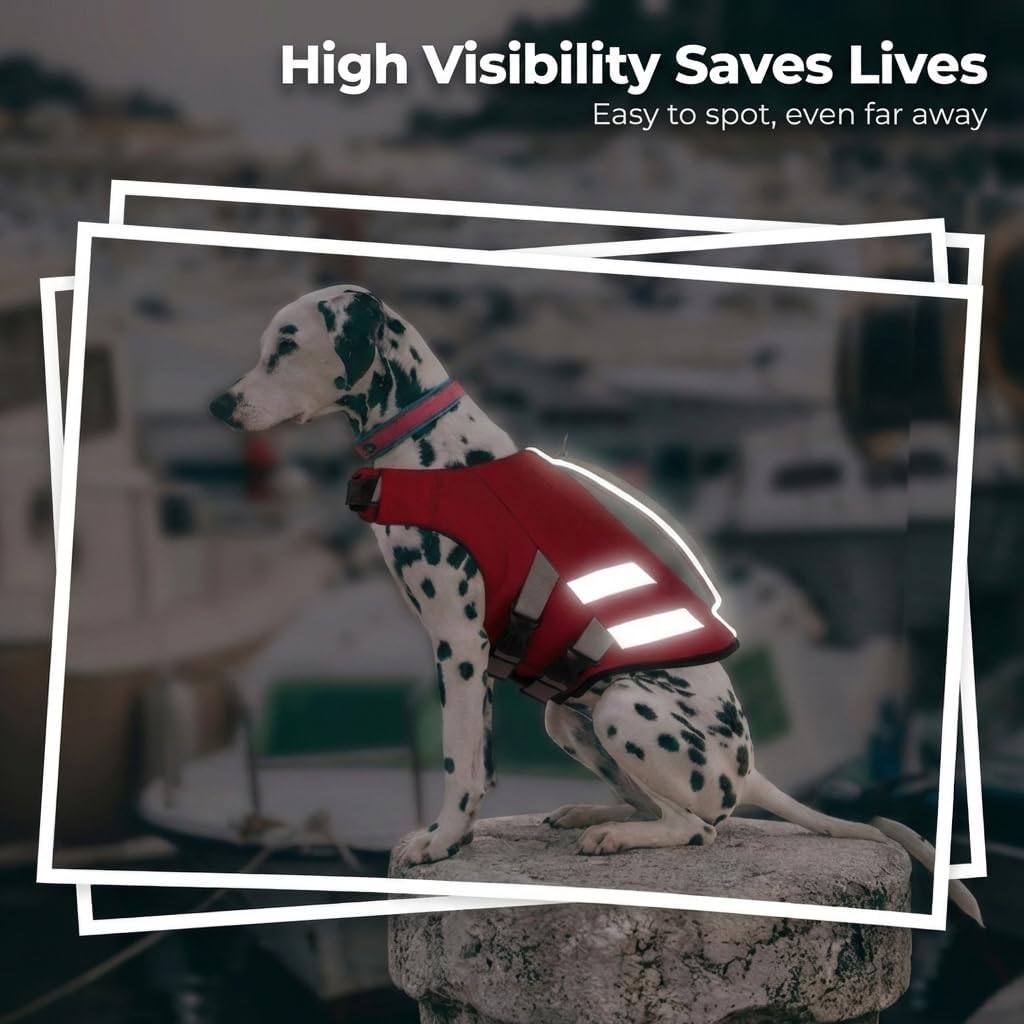 LeLePet Dog Life Jacket, High Flotation Swim Vest for Dogs