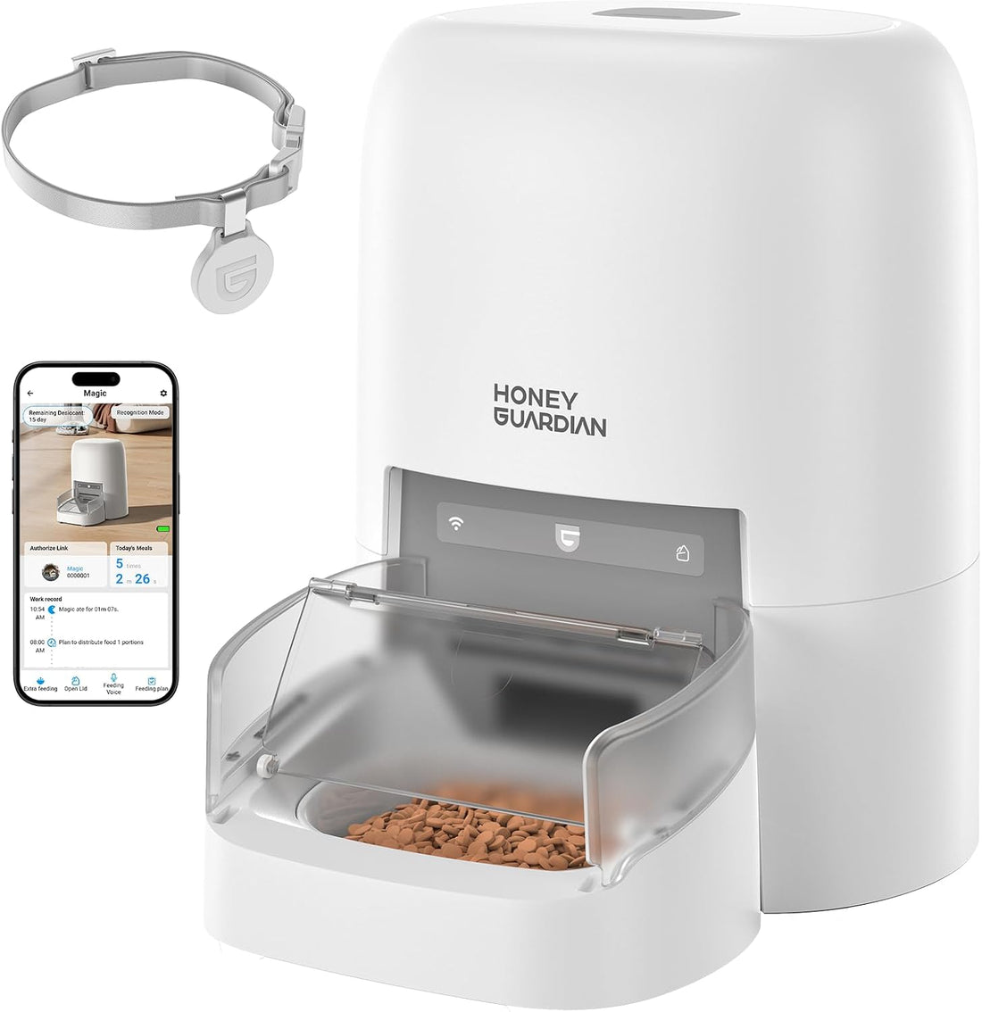 HoneyGuaridan RFID Automatic Cat Feeder with Collar Tag-Activated