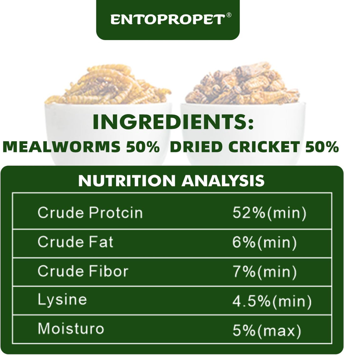 Dried Mealworms & Crickets Medley Treat for Bearded Dragons 5oz