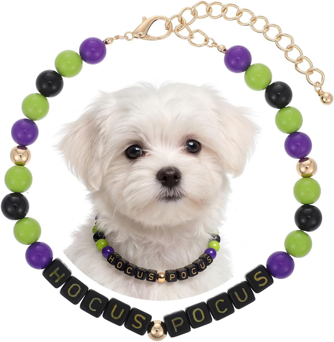 Halloween Beaded Pet Necklace Collar Dog Cat Holiday Costume Collar