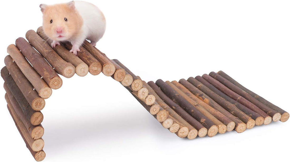 Niteangel Wooden Ladder Bridge, Hamster Mouse Rat Rodents Toy