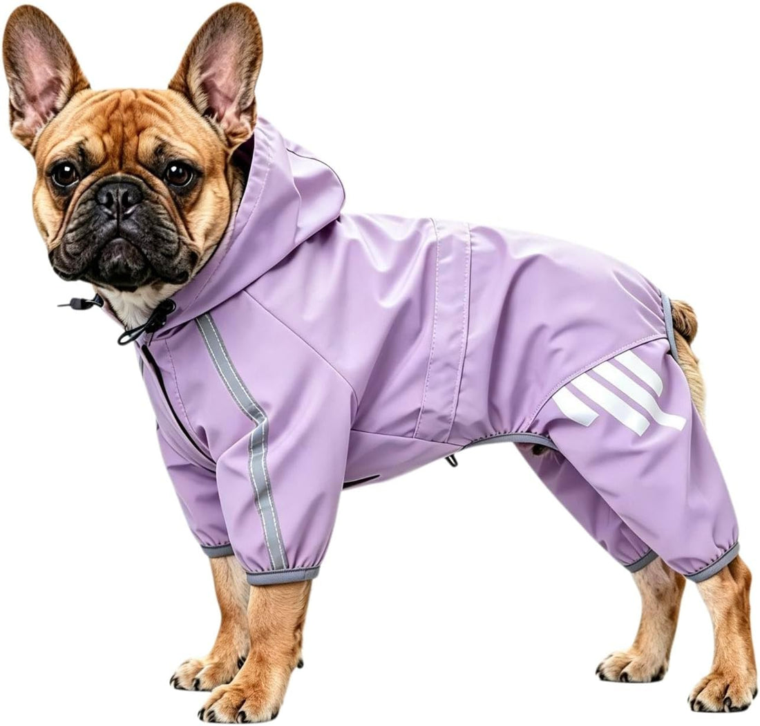 Dog Raincoat,Waterproof Dog Rain Jacket Reflective Full Body