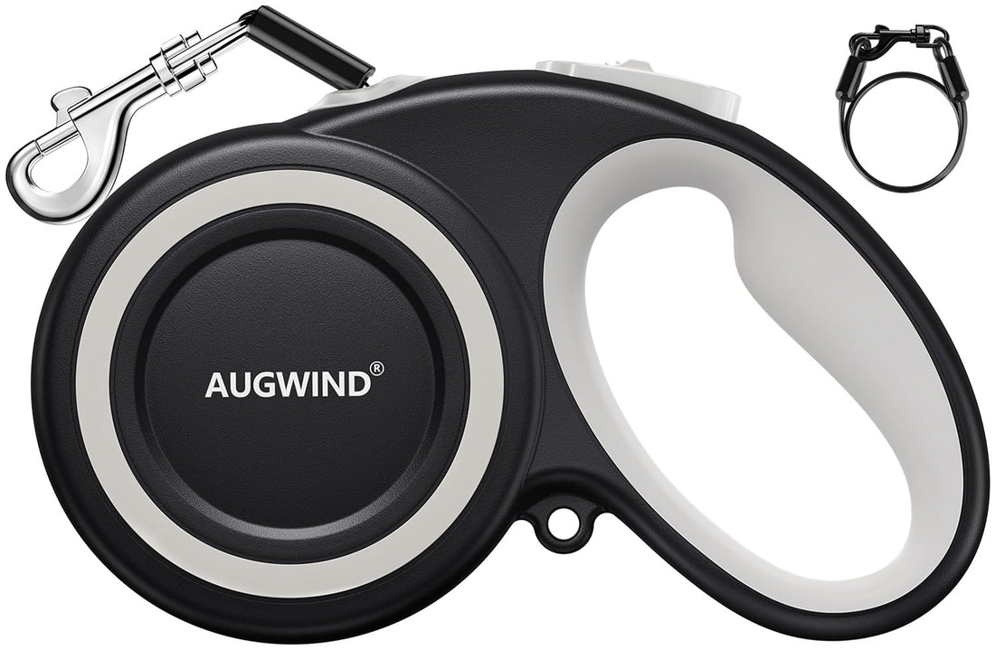 Retractable Dog Leash with Stainless Steel Anti-Chew Cable for Small