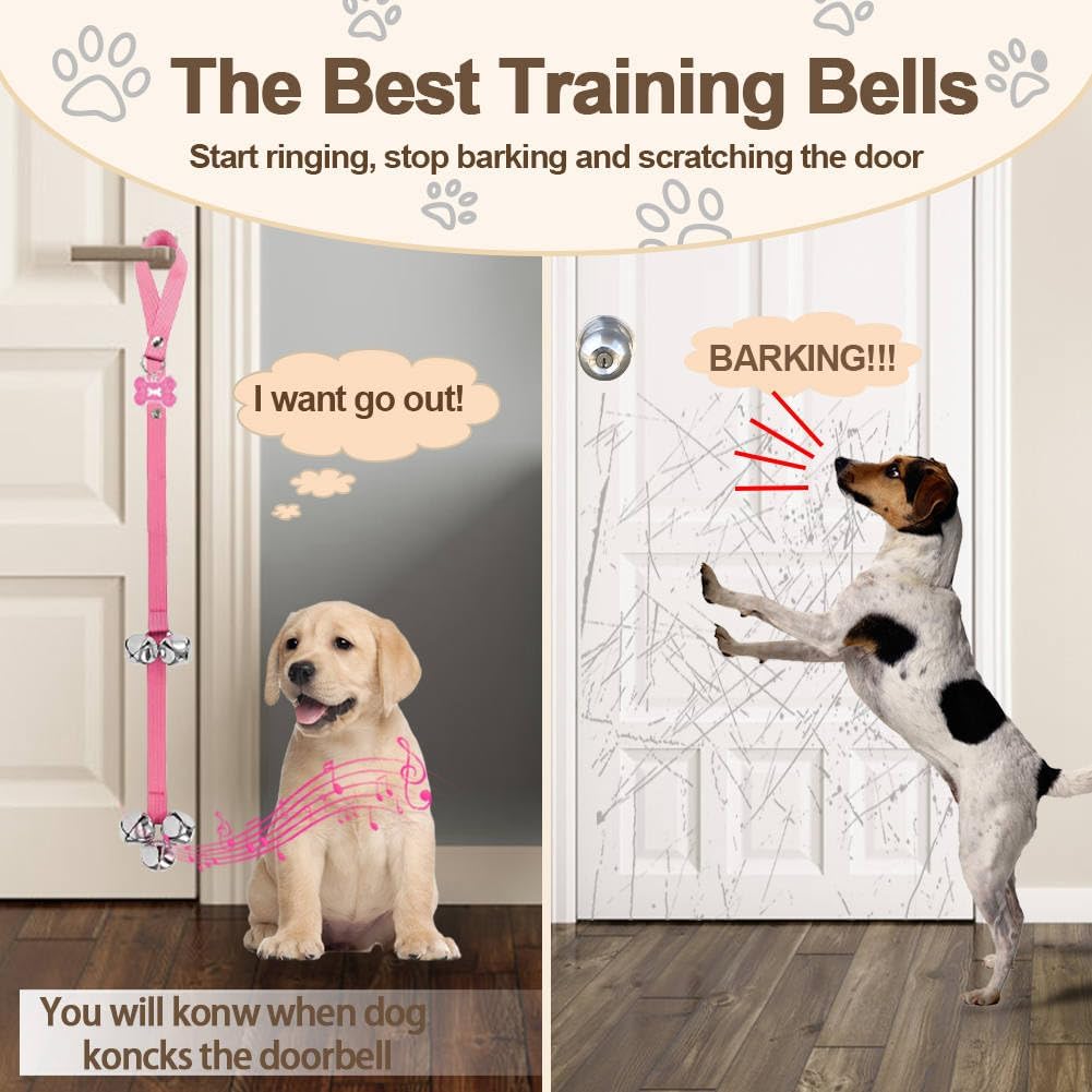 KEXIAVA 2 Pack Dog Door Bells Dog Doorbell to go Outside Puppy Train