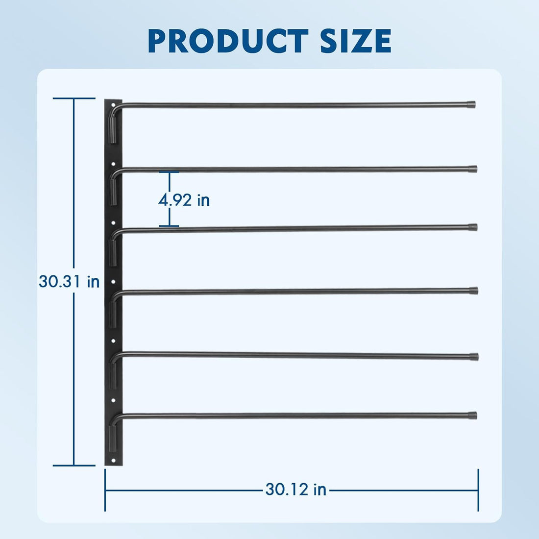 FAHKNS Saddle Pad Rack, Wall Mounted 180 Degree Swing Saddle Blanket