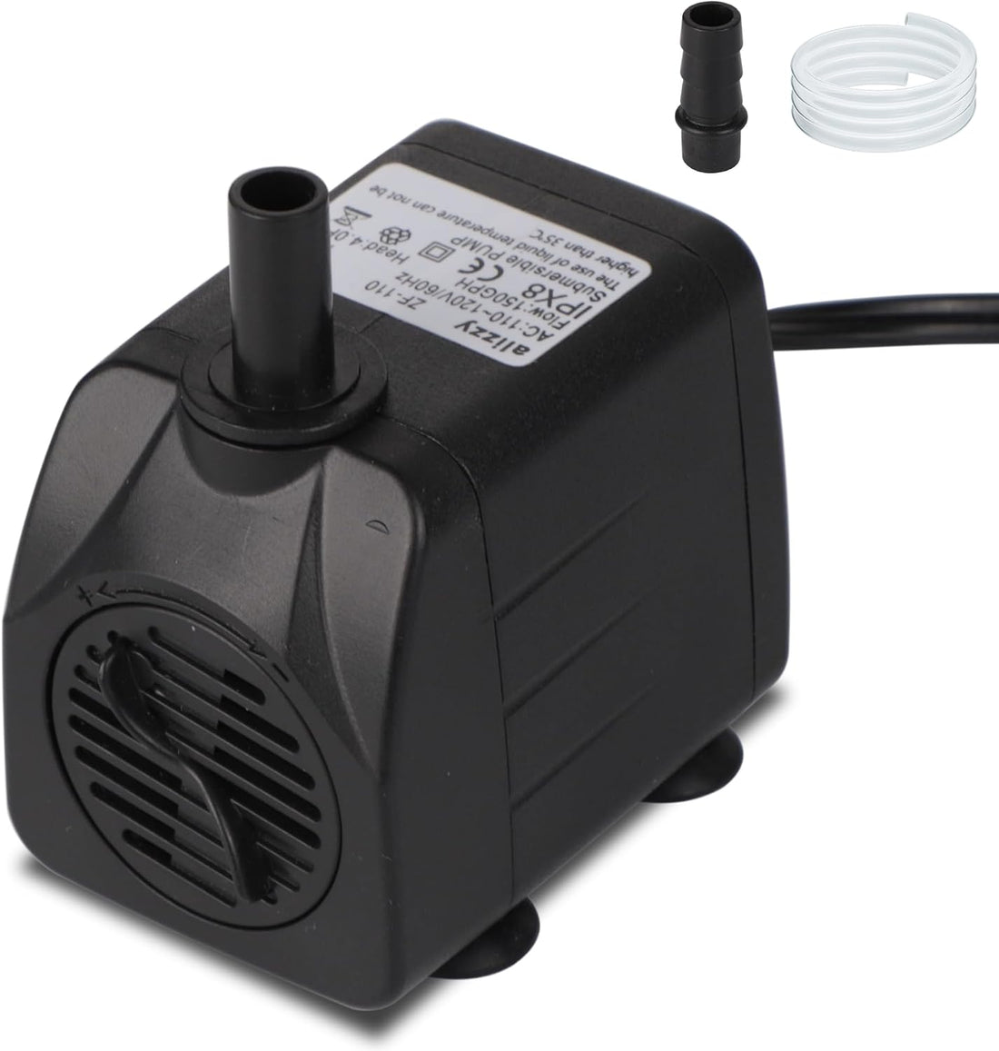 alizzy 150 GPH Small Fountain Pump, Durable Submersible Water Pump