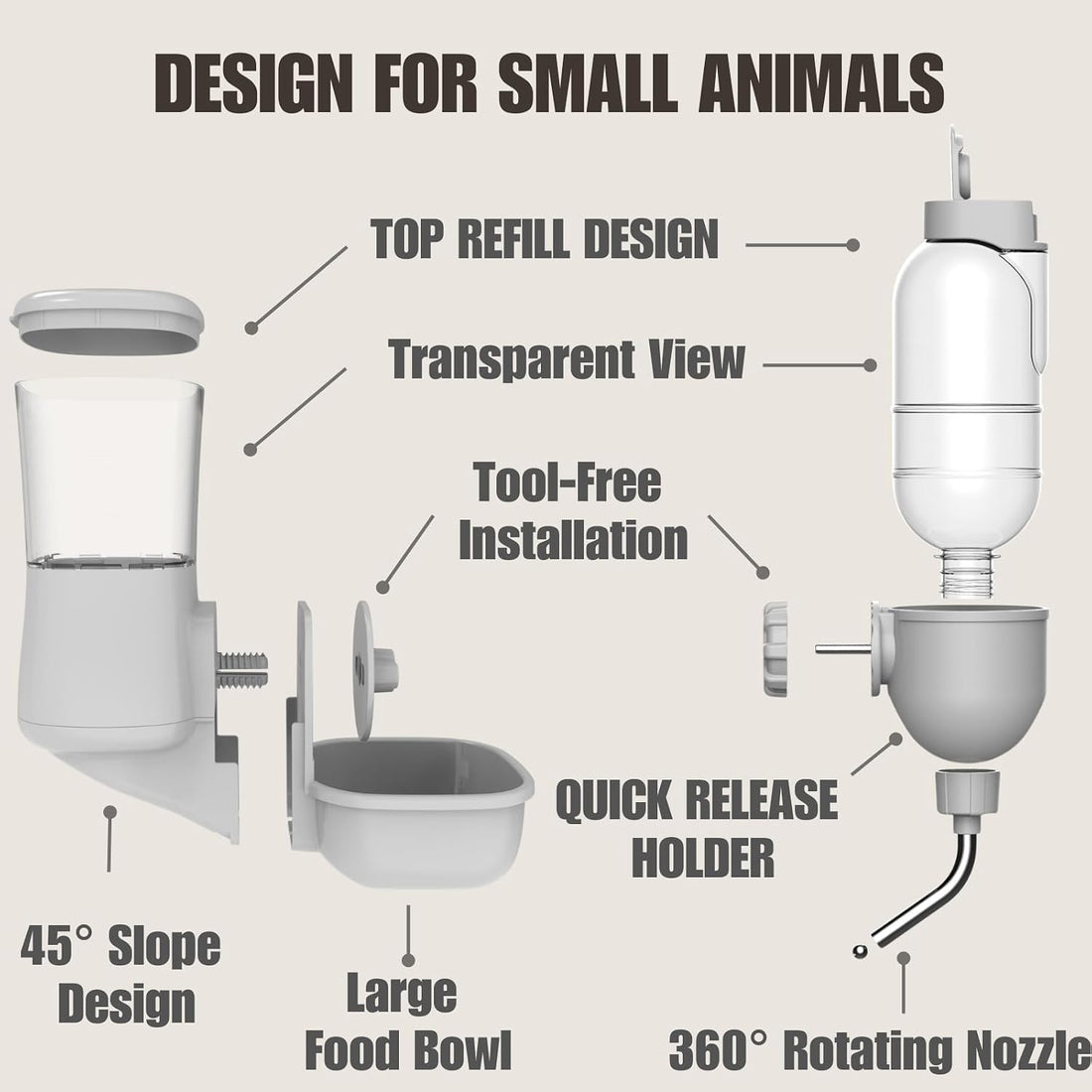 Automatic Pet Food Water Dispenser