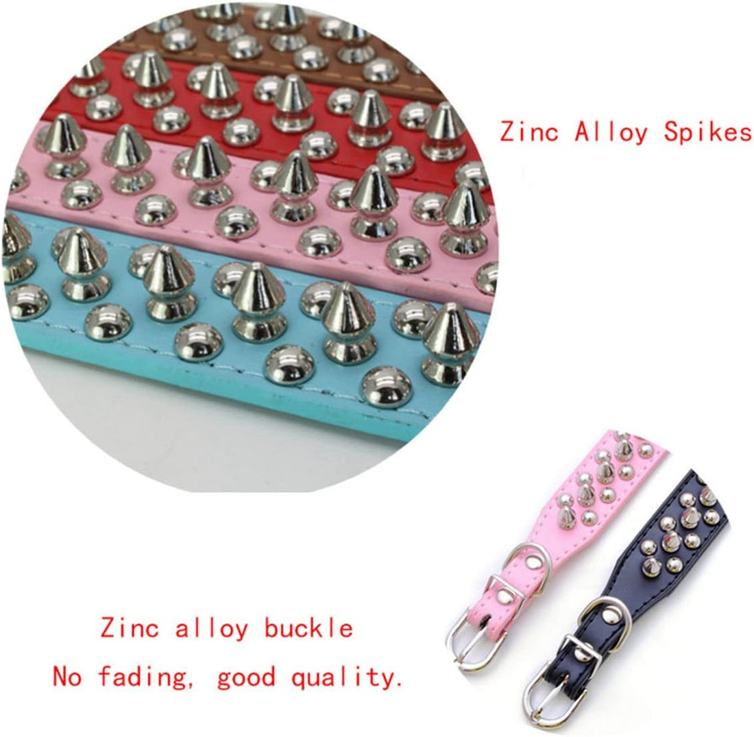 Spiked Dog Collars for Medium Dogs, Studded Spike Collar for Dogs