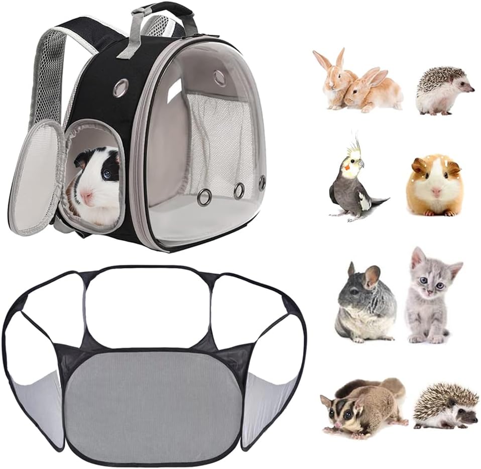 Small Animals Tent, Breathable Transparent Pet Playpen Pop Open