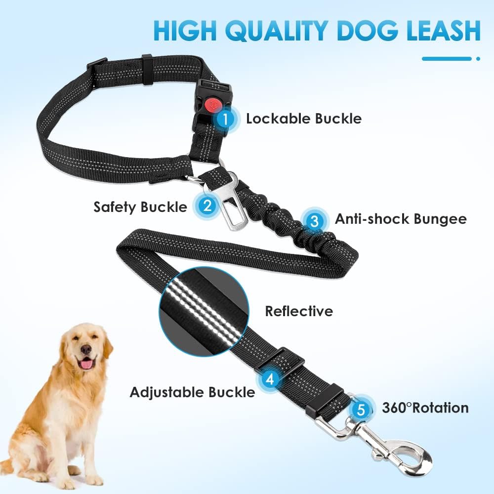 SlowTon Dog Seat Belt for Car