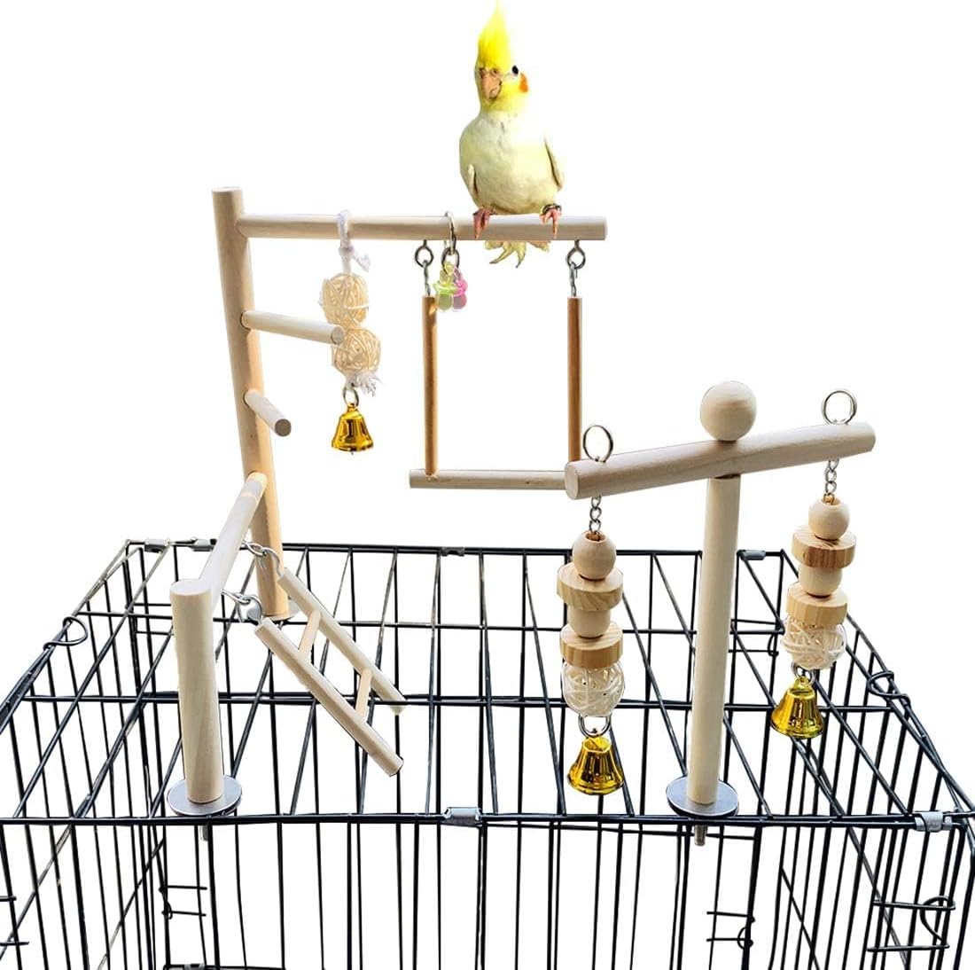 PINVNBY Bird Playground Parrot Play Gym Parakeet Cage Play Stand