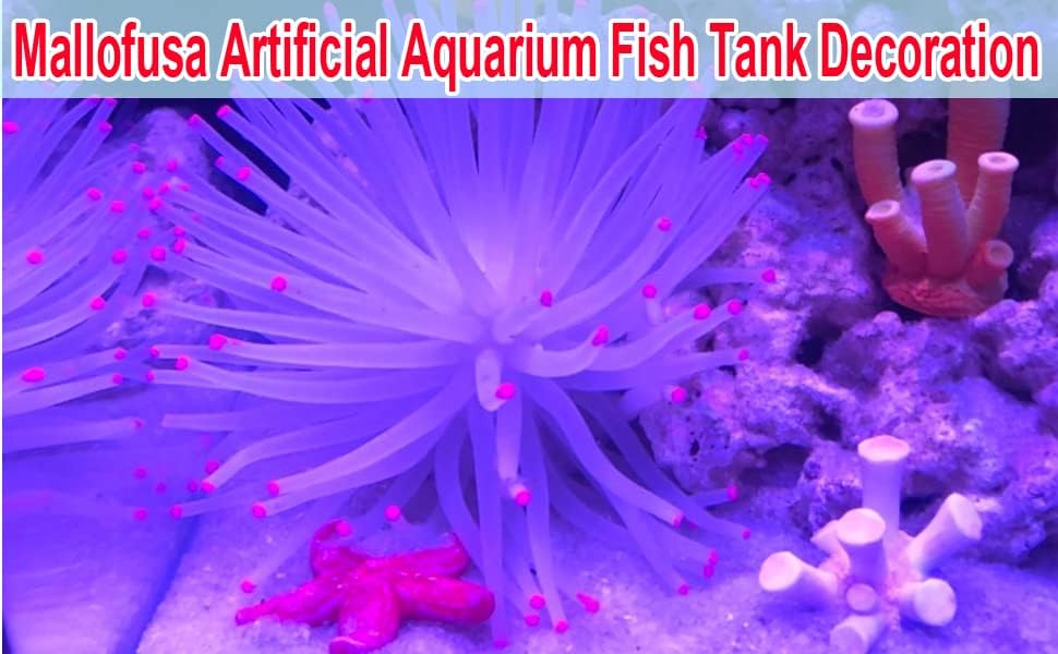 Silicone Sea Anemone Aquarium Decoration Coral Ornament