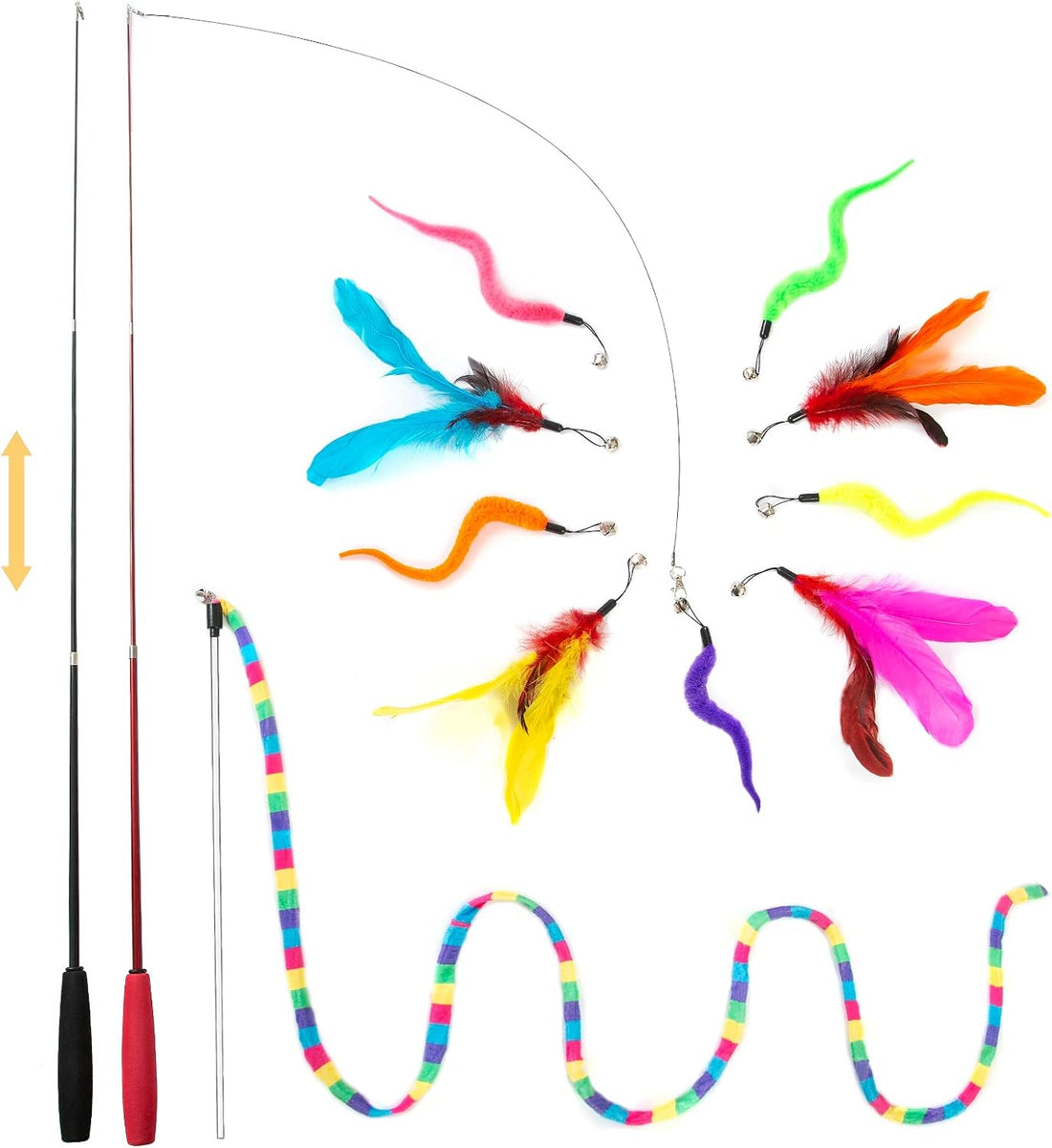 FYNIGO Interactive Cat Wand Toys for Indoor Cats
