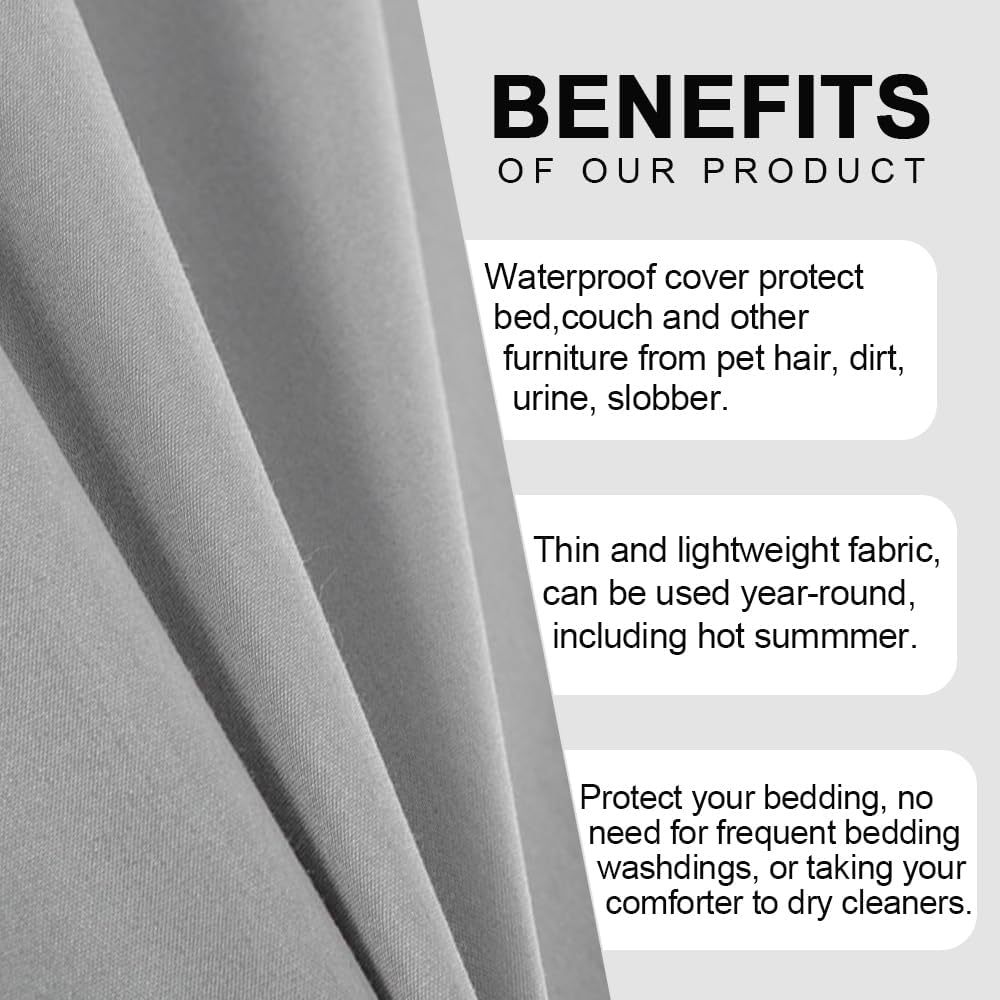 Waterproof Bed Cover for Dog and Cats,Pet Hair Resistant Bed Sheet