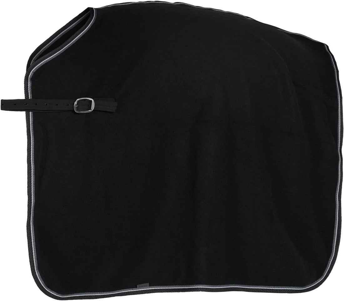 Horze Kiel Fleece Quarter Sheet - Black - Horse