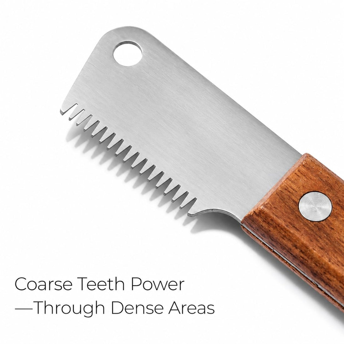 Dog Grooming Carding Tool, Fine and Coarse Wooden Handle Set
