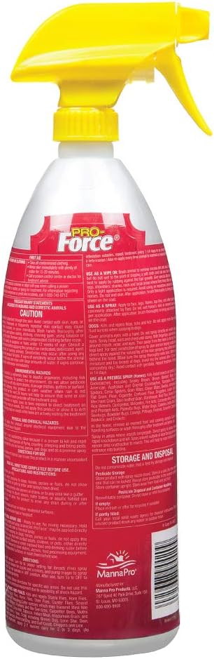 Manna Pro Pro-Force Horse Fly Spray, Ready-to-Use Formula, 32 oz