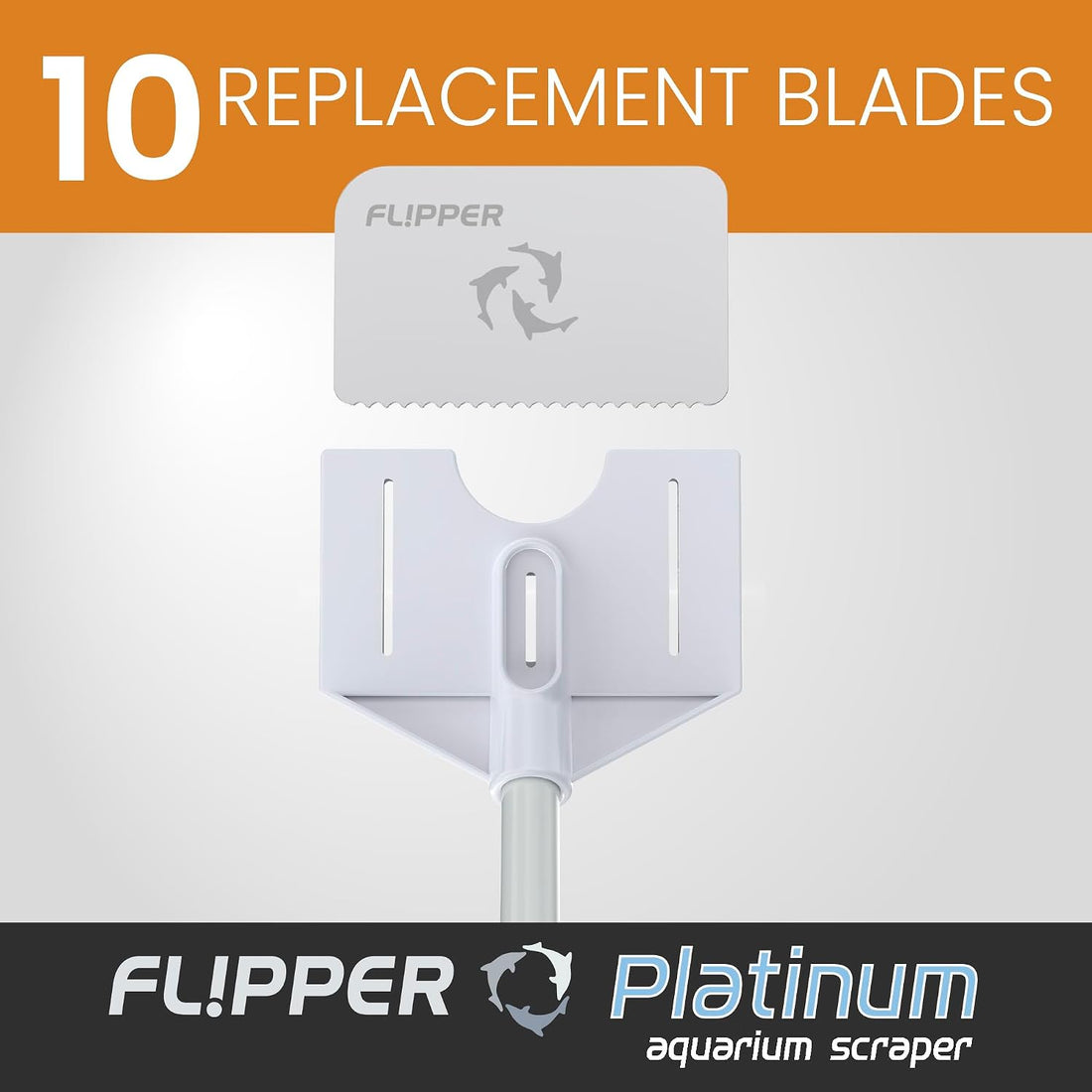 Flipper Platinum Algae Scraper Replacement Blades, Stainless Steel