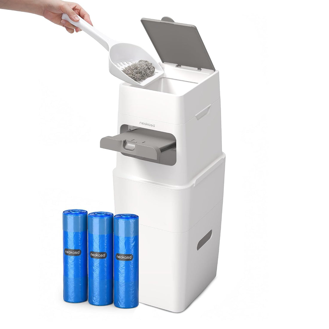 Neakasa 2XL Cat Litter Trash Can for Multi-Cat Homes