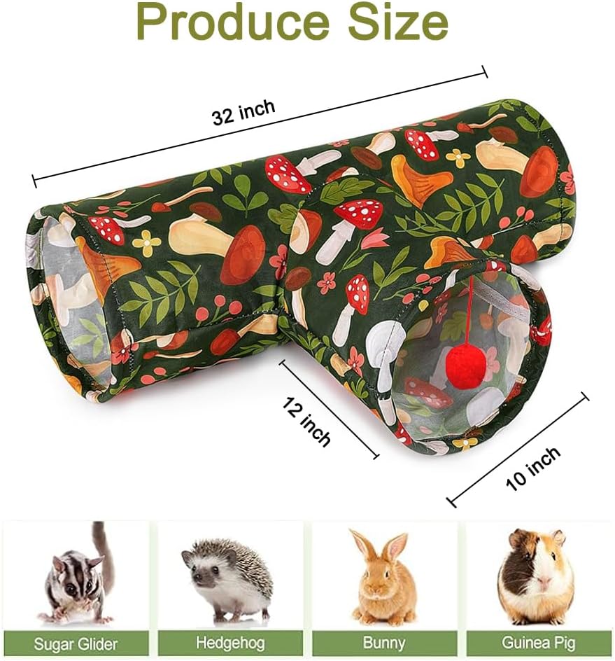 3 Way Washable Rabbit Hideout Toys, Guinea Pig Tunnels & Tubes