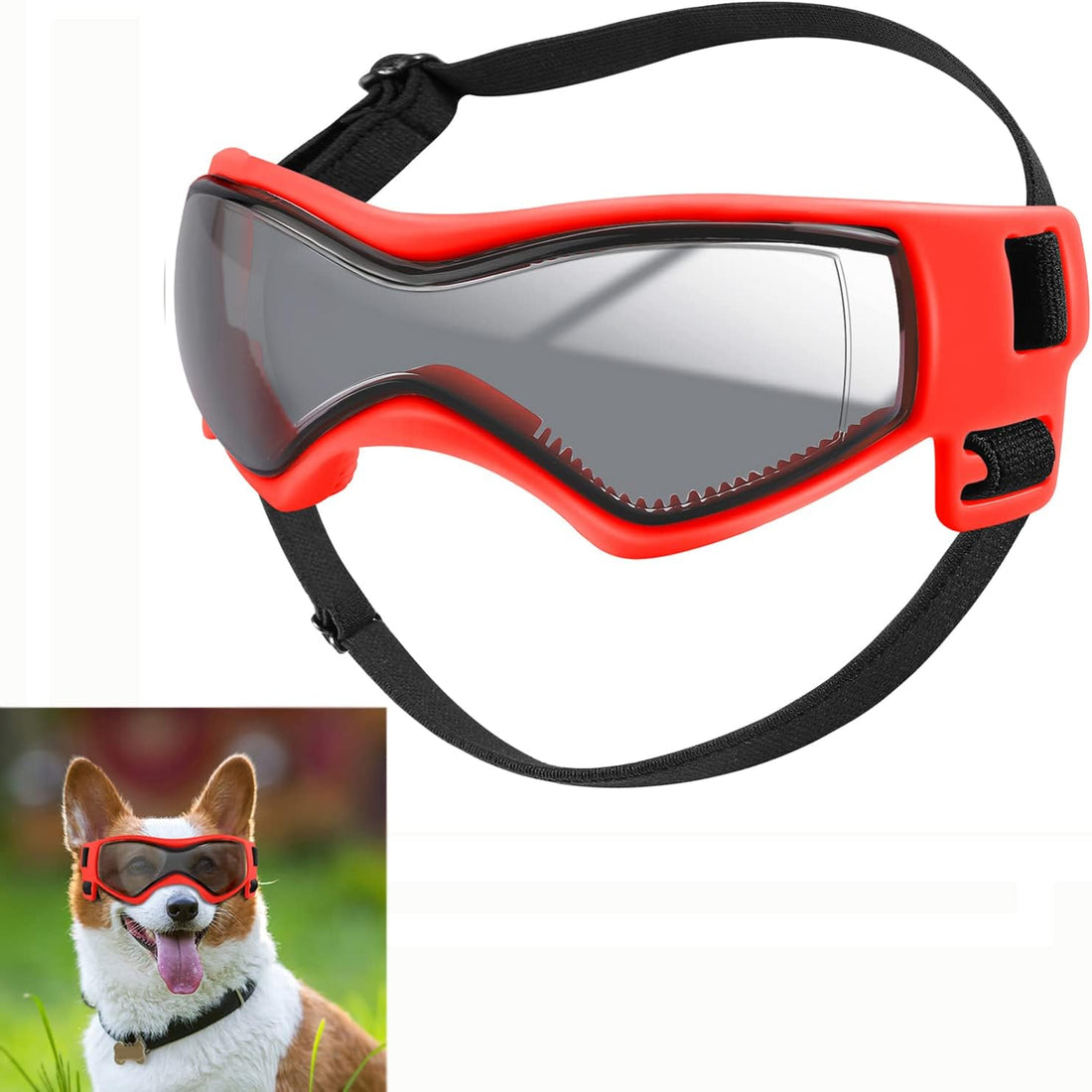 QUMY Dog Goggles Small Medium Breed Dog Sunglasses UV Protection