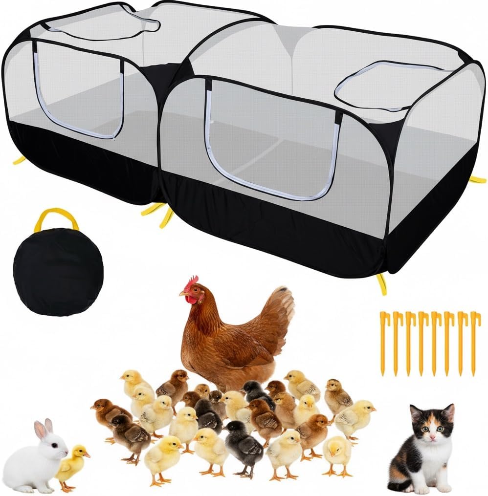 Small Animal Playpen, Portable Large Chicken Coop Run