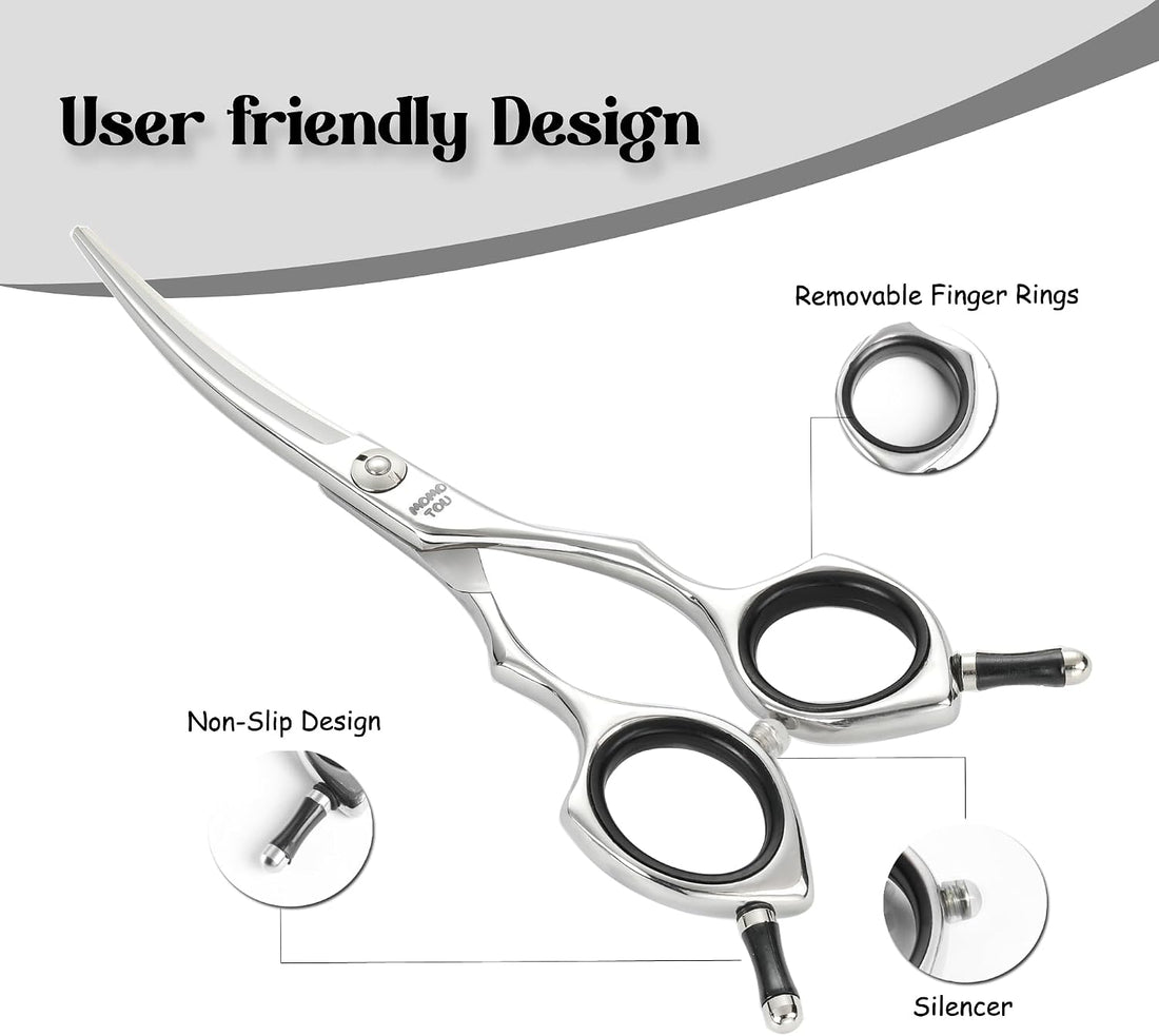 Dog Grooming Scissors 5'' Small Curved Pet Shears