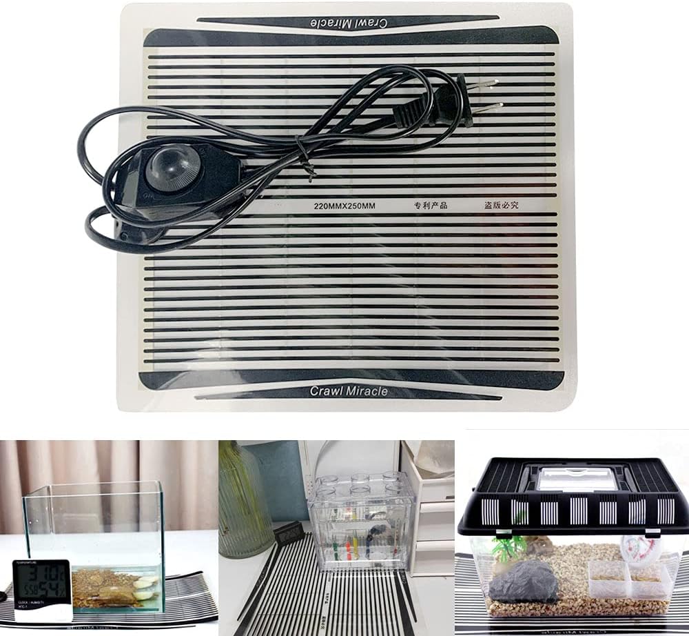 Reptile Heat Pad, Adjustable Temperature Control Lizard Terrarium