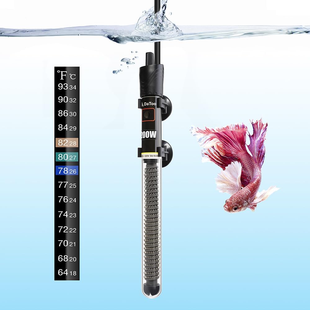 DaToo Mini Aquarium Heater 25W Small Fish Tank Heater 25 Watt