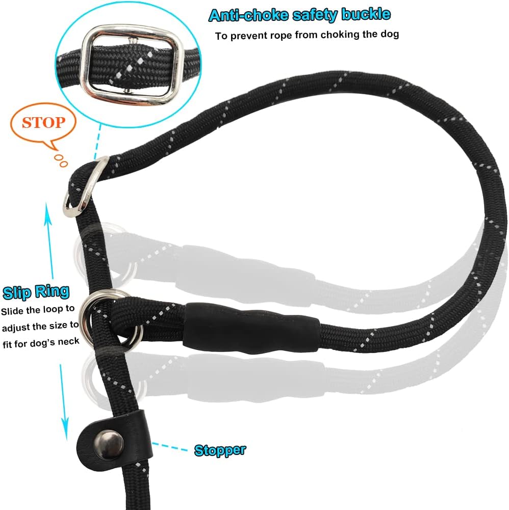 BTINESFUL 10/15/20FT Long Slip Lead Dog Training Leash