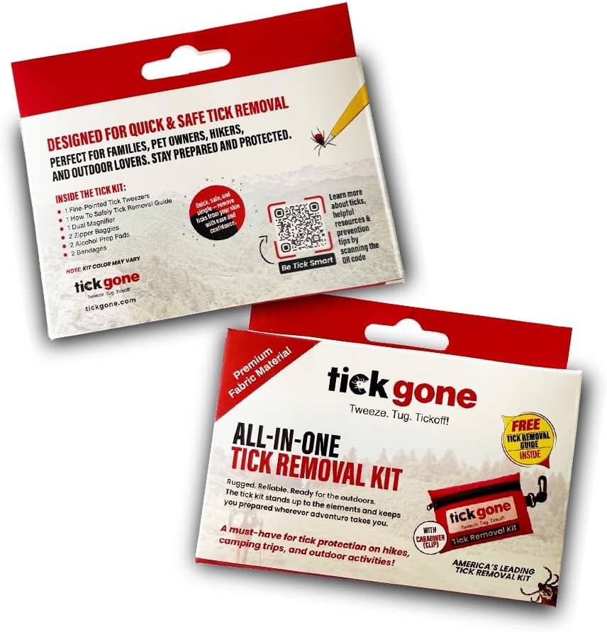 Complete Tick Removal Kit Tools for Hiking, Traveling, Camping