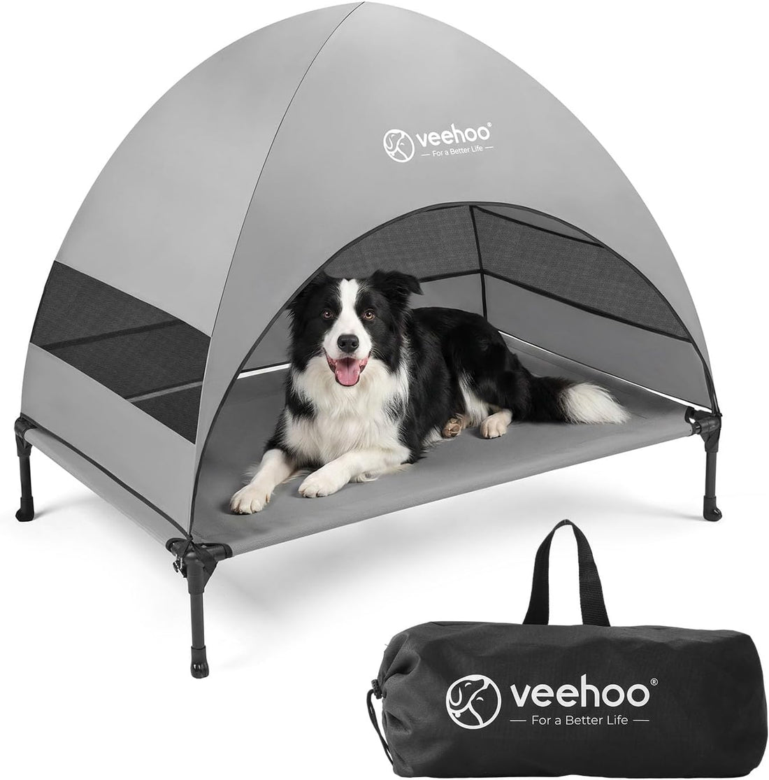 Veehoo Outdoor Dog Bed with Canopy