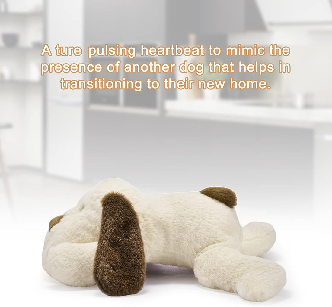 Moropaky Heartbeat Puppy Toy Dog Heartbeat Toy for Anxiety Relief