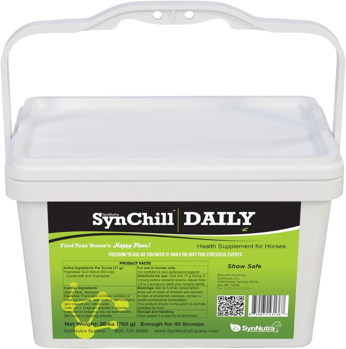 SynNutra SynChill Daily Pellets for Horses, 30 Doses