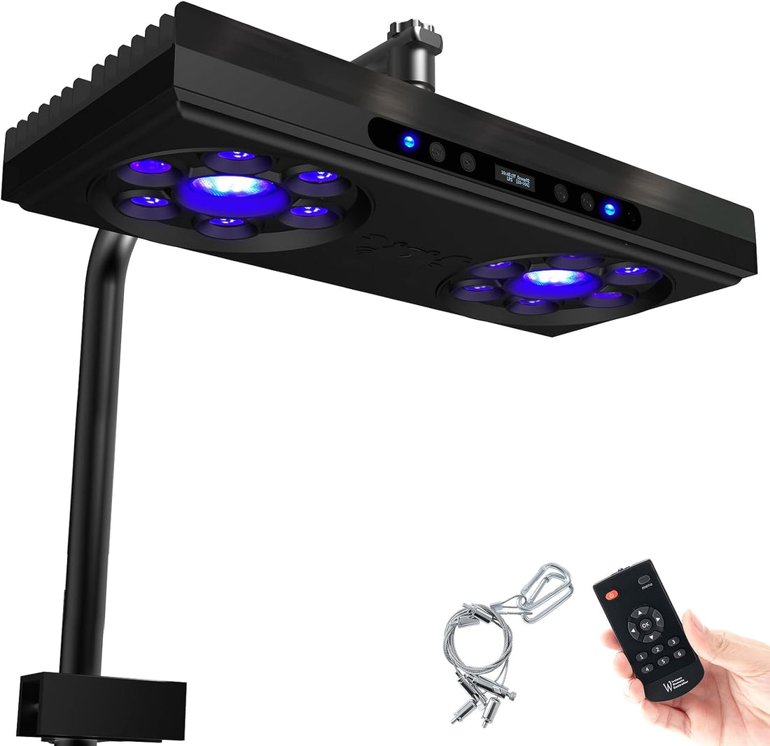 Aquarium Light- 140W Reef Light Wide Coverage Sunrise Sunset