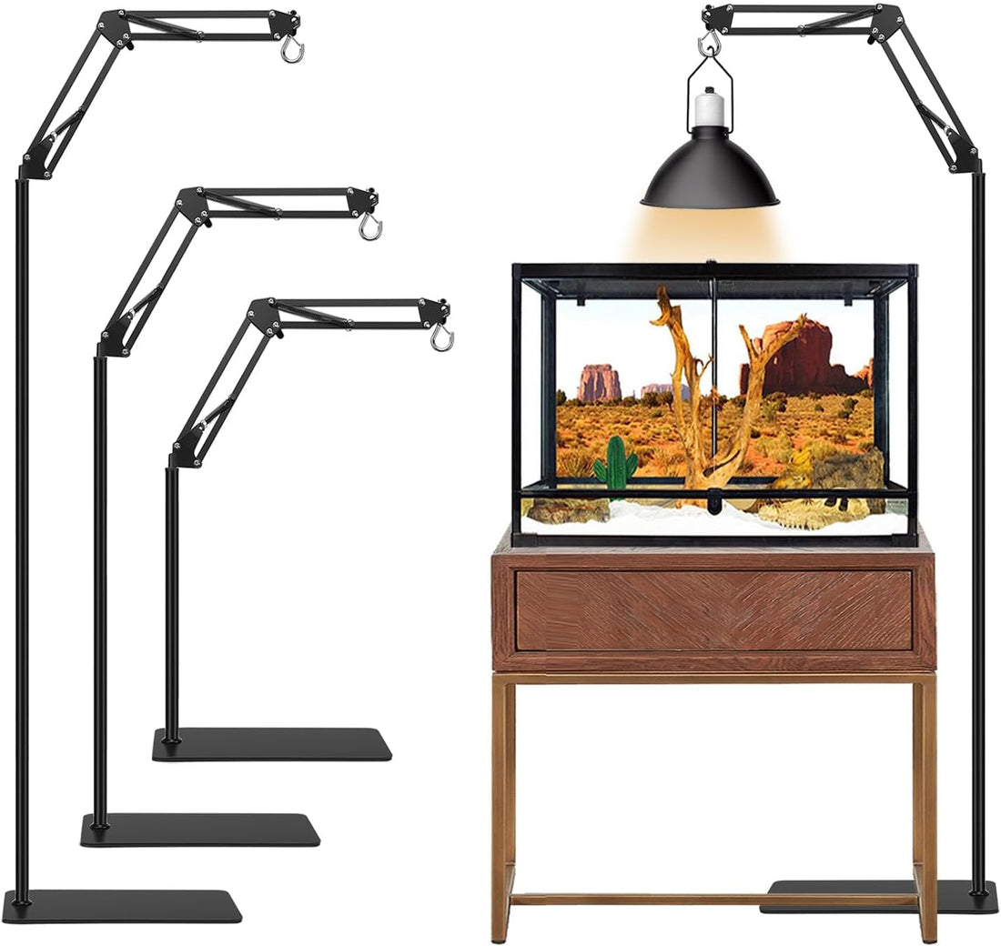 Reptile Heat Lamp Stand, Adjustable 16"- 31" H