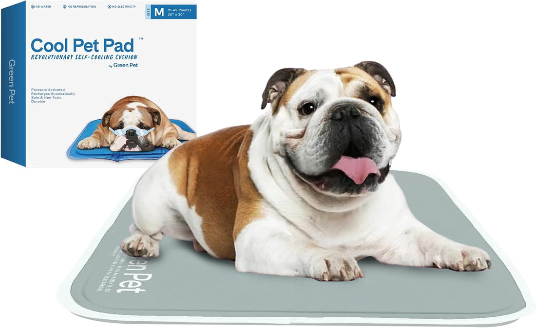 The Green Pet Shop Cool Pet Pad - Medium, Sage Grey - Self-Cooling
