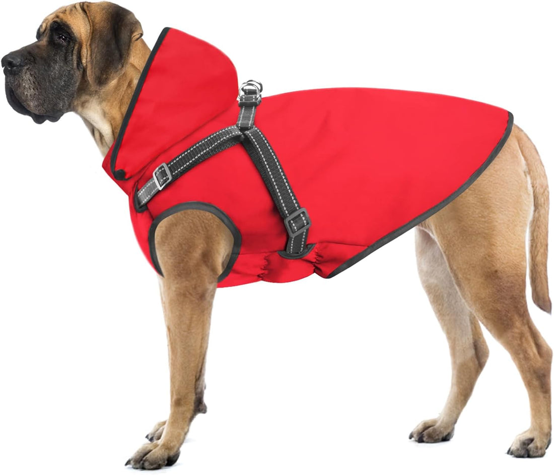 Dog Raincoat Waterproof Dog Hoodie Reflective Dog Raincoat Hooded