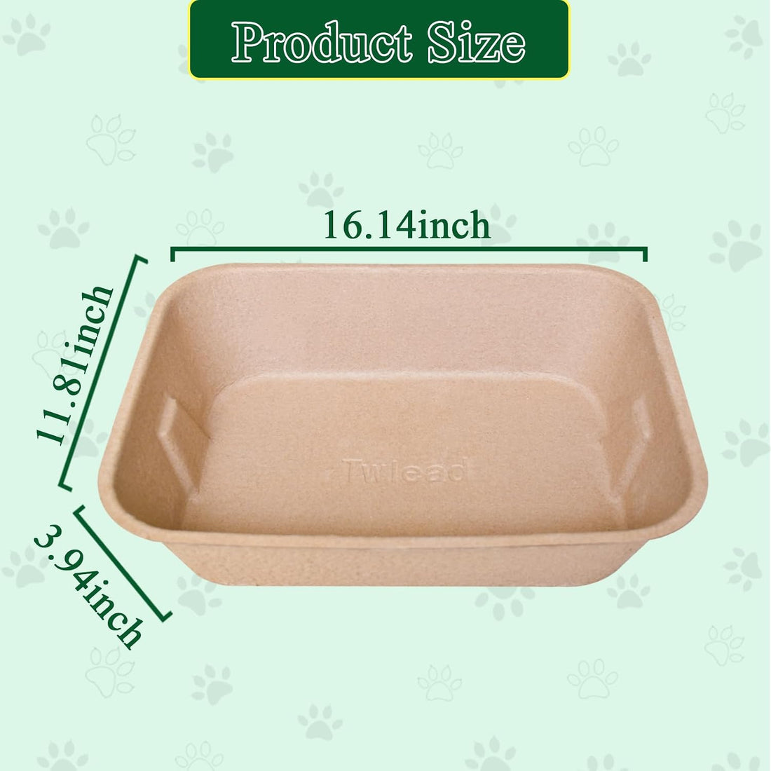 Twlead Disposable Cat Litter Box Eco Friendly 100% Recycled Paper Cat