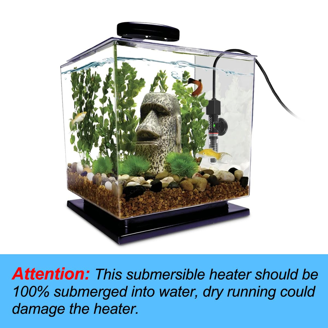 PULACO 25Watt Mini Aquarium Heater, Submersible Betta Heater